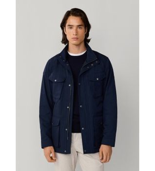 Hackett London para hombre. HM4000095 Chaqueta Unlined Velospeed marino (M), Casual, Poliéster