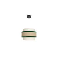 lampara colgante cornalina o30cm de altura regulable 1xe27 bombilla no incluida color beige y verde