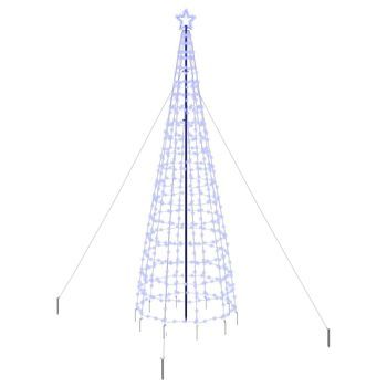 Árbol De Navidad | Decoraciones De Navidad Led Con Estacas De Tierra Azul 400 Cm Hierro