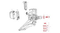 recambio sram para desviador delantero rojo e tap
