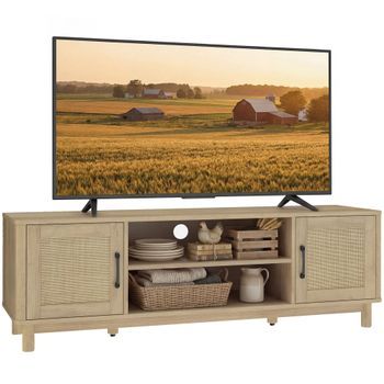 Mueble TV Ratán ZMH 65 Pulgadas 135cm Roble