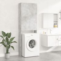 armario de almacenamiento  armario de lavadora gris hormigon 64x255x190 cm cfw740329