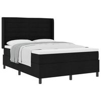 cama tapizada 193x140x128 cm  - negro