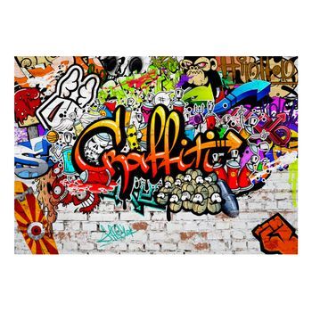 Papel Pintado 3d - Colorful Graffiti (350x245 Cm)