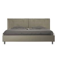 cama matrimonial con almacenaje acolchada 200x210 cuero sintetico capuchino appia large