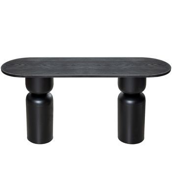 Mesa Entrada Madera Dm Con Patas Metal Negro  Y 72351