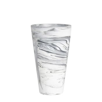 Jarrón de resina gris 25 cm
