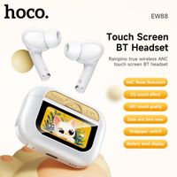 hoco ew88 anc auriculares bluetooth con reduccion de ruido con pantalla tactil auriculares inalambricos caja de carga tws auriculares para exteriores