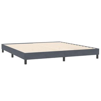 Estructura De Cama Sin Colchón Terciopelo Gris Oscuro 200x210cm Vidaxl