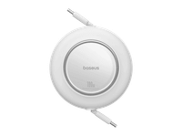 cable usb-c - baseus free2pull retractil tipo c a c de 200 cm universal 100w blanco luna