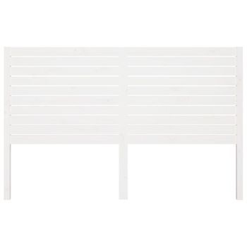 Cabecero Cama Mueble De Dormitorio De Cama Madera Maciza De Pino 166 X 4 X 100 Cm Blanco M02_0005342
