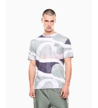 EA7 para hombre. 7M001531_AF22175 Camiseta Tennis Pro verde (M), Azul, Deportivo, Poliéster, Manga corta