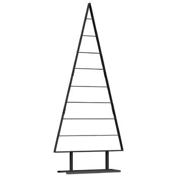 Árbol De Navidad De Metal Con Soporte Negro 180 Cm Acero Vidaxl