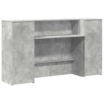 Mostrador De Recepción Gris Hormigón 180x50x103,5 Cm