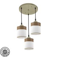 fabrilamp plafon cloe 3xe27 cueroblanca-madera oscura regx42x42 cm