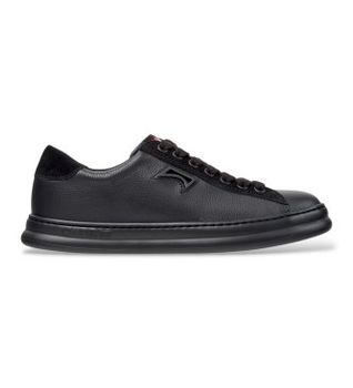 Camper para mujer. K201855-006 Zapatillas de piel Runner Four negro (41), Plano, Cordones, Casual