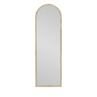 espejo con base de madera 50x160cm - madera clara