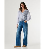 pepe jeans para mujer pl20510424u1 jeans loose hazel azul 2430 casual algodon denim