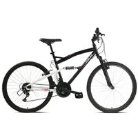 bicicleta mtb 26 doble suspension monoplato toplife negroblanco