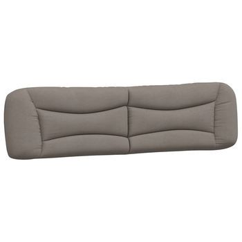 Cabecero De Cama Acolchado Hvar Tela Gris Taupe 200 Cm Vidaxl