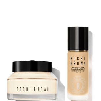 Bobbi Brown Hydrating Duo: Vitamin Enriched Face Base+ & Weightless Skin Foundation Bundle (Various Shades) - Neutral Warm Sand