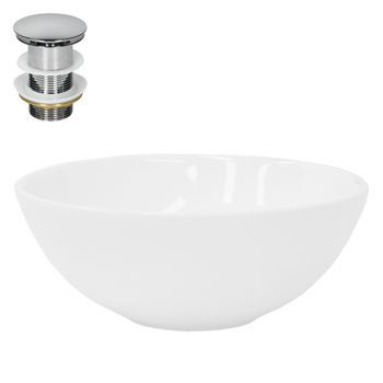 Lavabo Incl. Desagüe Sin Rebosadero 69x46x13 Cm Blanca Ml-design