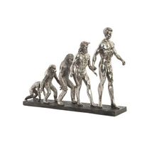 figura resina 55x18x42 evolucion hombre cromado