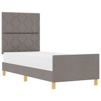 estructura de cama con cabecera taupe 80 x 200 cm tela vidaxl