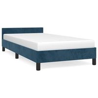estructura de cama sin colchon terciopelo azul oscuro 80x200 cm vidaxl