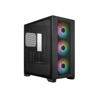 caja cooler master elite 301 mini tower vidrio templado 3x120mm rgb negro