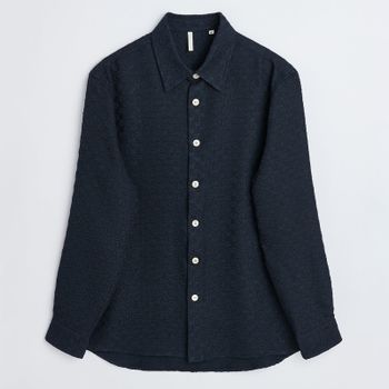 Sunflower Studio Floral Appliquéd Mesh Shirt - L