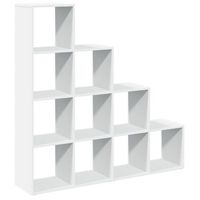 libreria divisora 4 niveles madera blanca 1315x29x1315 cm
