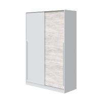 armario 2 puertas correderas aglomerado blanco 200x120x50cm