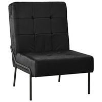 silla de relajacion de terciopelo negro 65x79x87 cm vidaxl