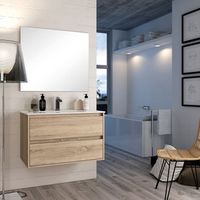 mueble bano sandra - natural - 2 cajones - 80 cm