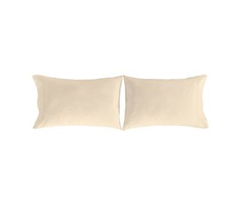 Funda de almohada (2) pure  crema 50x75 (2) cm