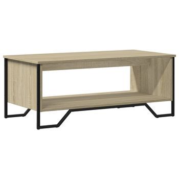 Mesa De Centro Madera De Ingeniería Roble Sonoma 100x51x40 Cm Vidaxl