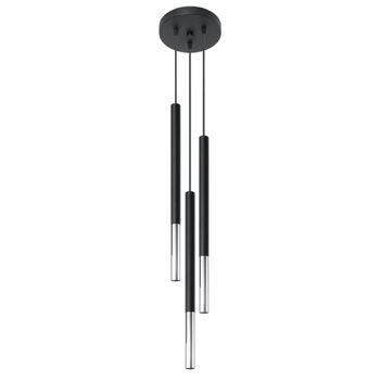 Lámpara de techo cromo negro acero alt. 90 cm
