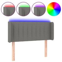 cabecero accesorio para dormir dormitorio mueble led 83 x 16 x 7888 cm tela gris oscuro tdl0201019