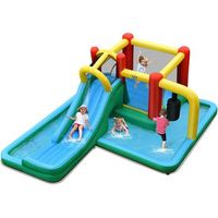 castillo hinchable tobogan acuatico inflable para ninos con tobogan costway 470 x 370 x 190 cm