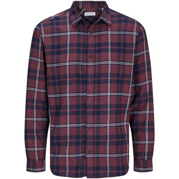 Jack & Jones Camisa manga larga 12258429 JJJOSHUA FALL FLANNEL SHIRT LS VINEYARD WINE para hombre