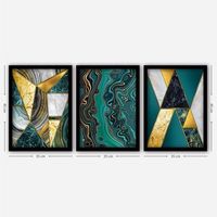 cuadro decorativo enmarcado 3sc37 multicolor 35x45 cm 3 piezas