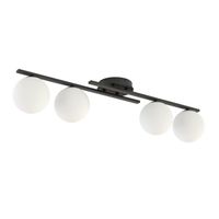 lampara de techo dremo negro 4 luces