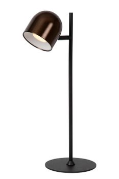 Lámpara de escritorio de metal con 1 led integrado, café