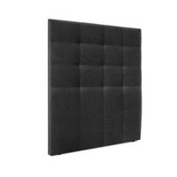 cabecero de tela aqualine capitone hasta el suelo 95x120cm camas 90 - negro