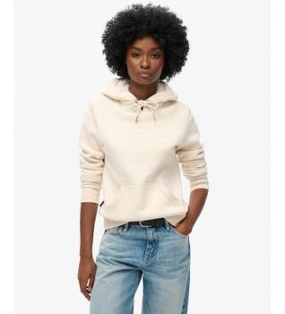 Superdry para mujer. W2012141A Sudadera Luxe Metallic blanco roto (XL), Casual, Algodón