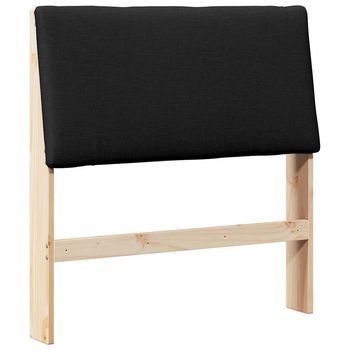 Cabecero，panel De Cabecero Tapizado Negro 100 Cm Madera De Pino Macizo