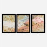 cuadro decorativo enmarcado 3sc10 multicolor 35x45 cm 3 piezas