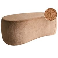 puf moderno reposapies tapizado de piel sintetica decorativo estampado liso marron bayard