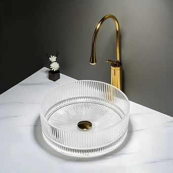 Lavabo Sobre Encimera Rea Ingrid Transparent 36